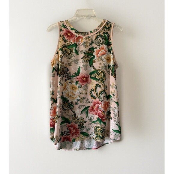 Carmen Marc Valvo Tops - Carmen Marc Valvo Blossom Floral Print Multicolor Sleeveless Top Blouse Small